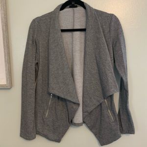 ANA GREY LAYERED JACKET/CARDIGAN SZ MED